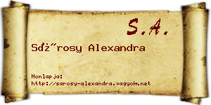Sárosy Alexandra névjegykártya