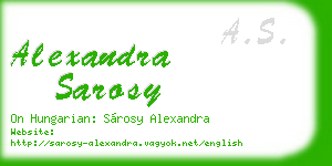 alexandra sarosy business card