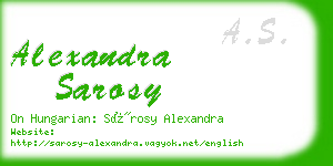 alexandra sarosy business card